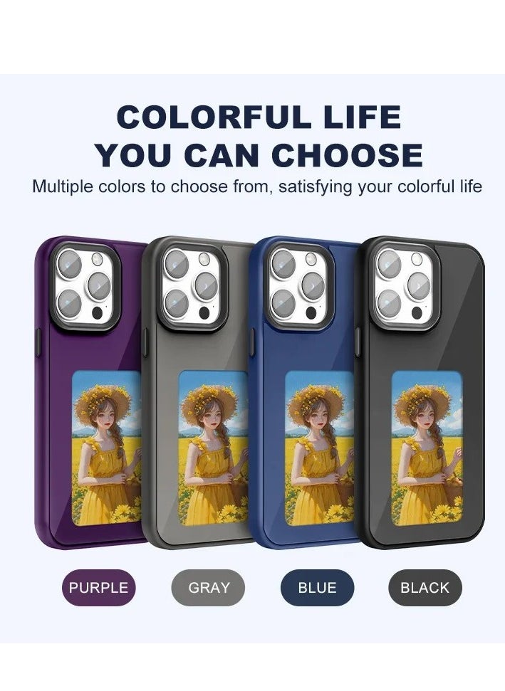 Generic - DIY E-Ink Phone Case with APP-Controlled Customizable Rear Projection – Compatible with iPhone 15 Pro Max - Image 1