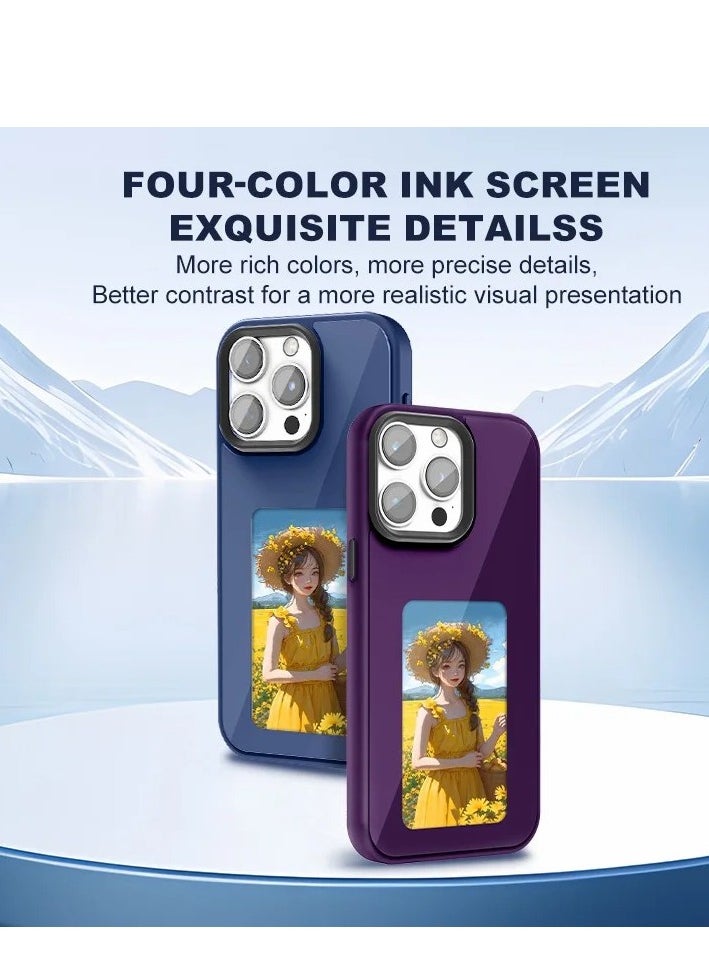 Generic - DIY E-Ink Phone Case with APP-Controlled Customizable Rear Projection – Compatible with iPhone 15 Pro Max - Image 1