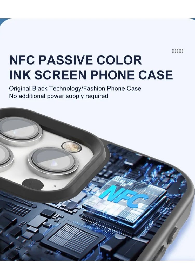Generic - DIY E-Ink Phone Case with APP-Controlled Customizable Rear Projection – Compatible with iPhone 15 Pro Max - Image 1