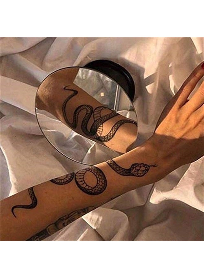 Yeahgoshopping 3 Sheets Yeahgoshopping Realistic Big Size Black Snake Waterproof Temporary Tattoo Stickers For Women Men Body Art Waist Decals Fake Tattoo