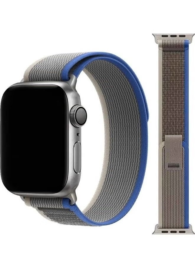 NIBEMINENT 2 Pack Trail Loop Compatible with Apple Watch Band 42mm 44mm 45mm 49mm Women men, Woven Nylon Sport Loop Replacement Strap for iWatch Ultra SE Series 8/7/6/5/4/3/2/1  - Image 3