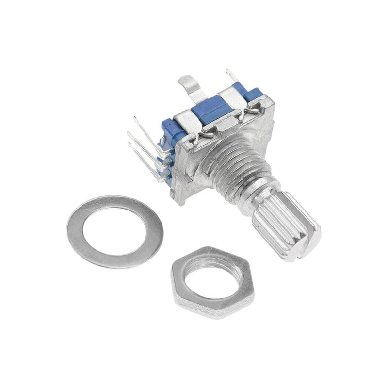 360 Degree Rotary Encoder EC11 with Push Button 5Pin 20 Positions 20 Pulse Code Switch Handle 15/20MM Digital Potentiometer(G 20mm Half Handle,5PCS) - Image 4