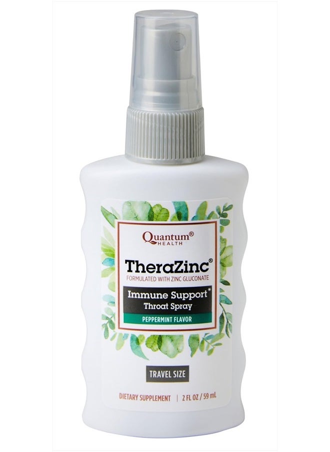 Quantum Health TheraZinc Oral Spray, Made with Zinc Gluconate for Immune Support and Throat Relief in a Soothing Spray, 2 Oz.  - Image 1