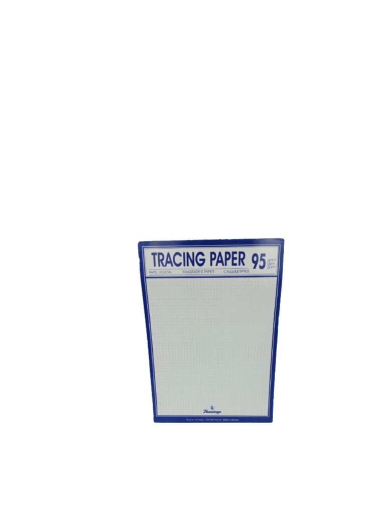 FLAMINGO Flamingo Tracing Pad A4 95 Gsm 50 Shts Transparent, smooth paper for better results and usability Works well with pencils, markers, pens and ink Ideal choice for overlays and sketching It has sheet density of 95 GSM  - Image 2
