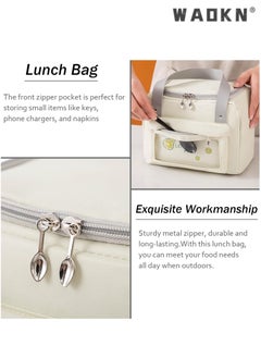 WAOKN Lunch Bag Adult Lunch Box for Men and Women Small Leakproof Cute Lunch Tote Bag Large Capacity Reusable Insulated Refrigerated Lunch Container Suitable for Work Office Picnic Outdoor Travel  - Image 4