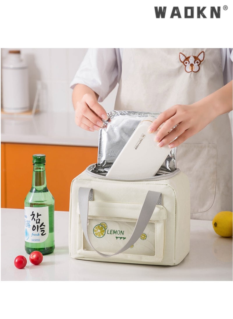WAOKN Lunch Bag Adult Lunch Box for Men and Women Small Leakproof Cute Lunch Tote Bag Large Capacity Reusable Insulated Refrigerated Lunch Container Suitable for Work Office Picnic Outdoor Travel - Image 5