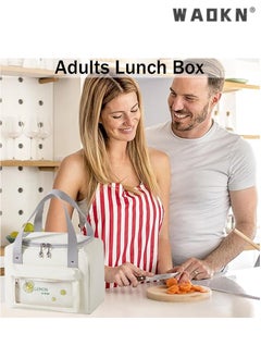 WAOKN Lunch Bag Adult Lunch Box for Men and Women Small Leakproof Cute Lunch Tote Bag Large Capacity Reusable Insulated Refrigerated Lunch Container Suitable for Work Office Picnic Outdoor Travel  - Image 3