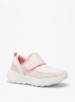 Kappa Girls' Checked Sports Shoes with Hook and Loop Closure  - Image 1
