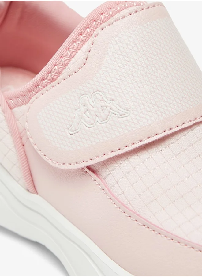 Kappa Girls' Checked Sports Shoes with Hook and Loop Closure