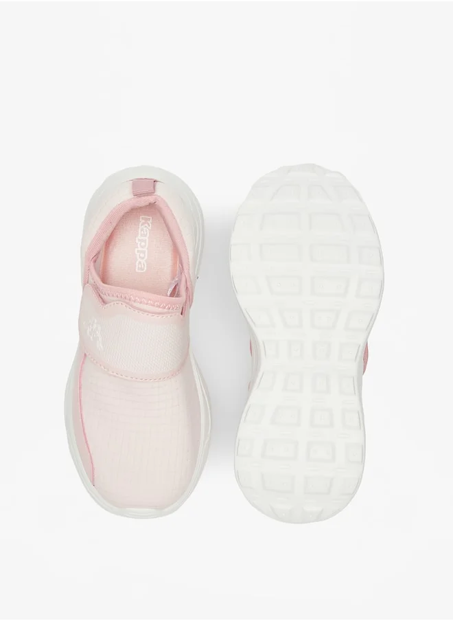 Kappa Girls' Checked Sports Shoes with Hook and Loop Closure