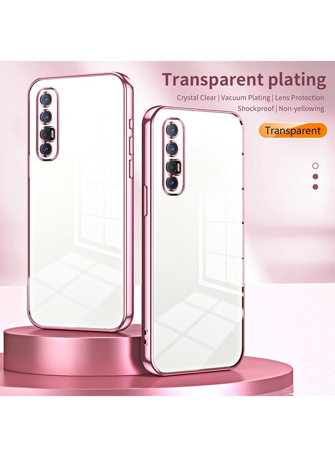 اس-توب جراب لهاتف OPPO Reno3 Pro، جراب هاتف شفاف مطلي بفتحة دقيقة - Image 2