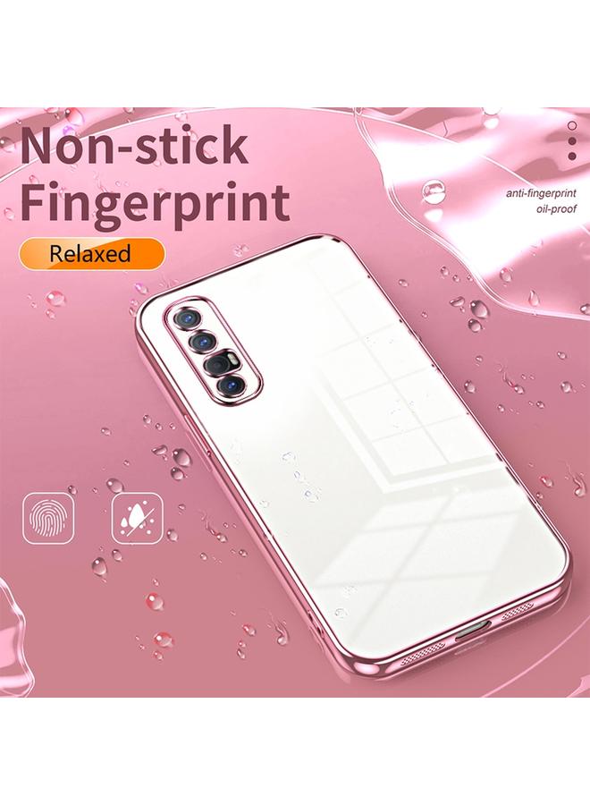 اس-توب جراب لهاتف OPPO Reno3 Pro، جراب هاتف شفاف مطلي بفتحة دقيقة - Image 4
