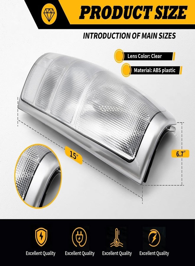 Jecoupoon A Pair White Clear Tail Light Assembly Compatible with 1999-2002 Silverado 1500 2500/1999-2007 Sierra 1500 2500 3500 - Image 2