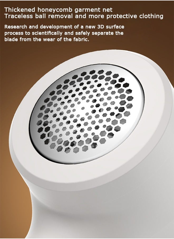 3-Gear Fabric Shaver, Digital Display Lint Remover, Electric Lint Shaver (White)