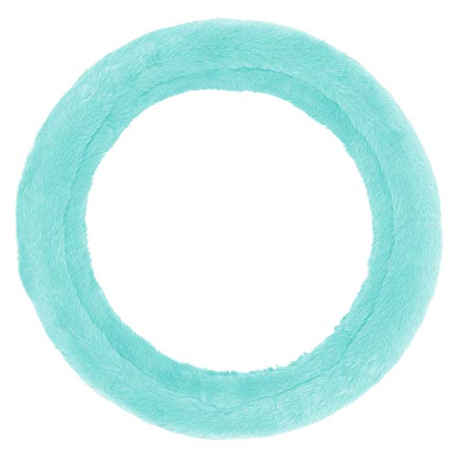 Carbella Faux Fur Steering Wheel Cover for Women Wool Sheepskin Fluffy Fleece Warm and Cozy Comfort for Hands in Winter Fits Most Steering Wheel Sizes 145 15 inch - Image 1