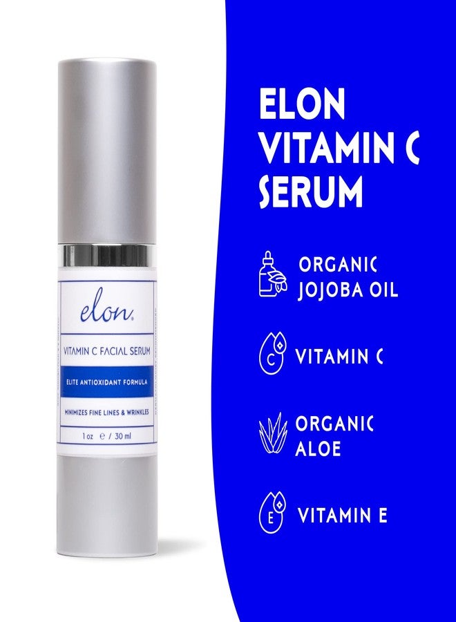 Elon Vitamin C Serum for Face - Anti Aging Serum to Reduce Fine Lines & Wrinkles - Improves Skin Texture - Activates Collagen Production - Facial Skin Care Products (1 oz) - Image 2