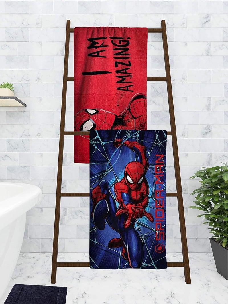 Athom Living Marvel I Am Amazing Spiderman Kids Bath Towel 60x120 cm Pack of 2
