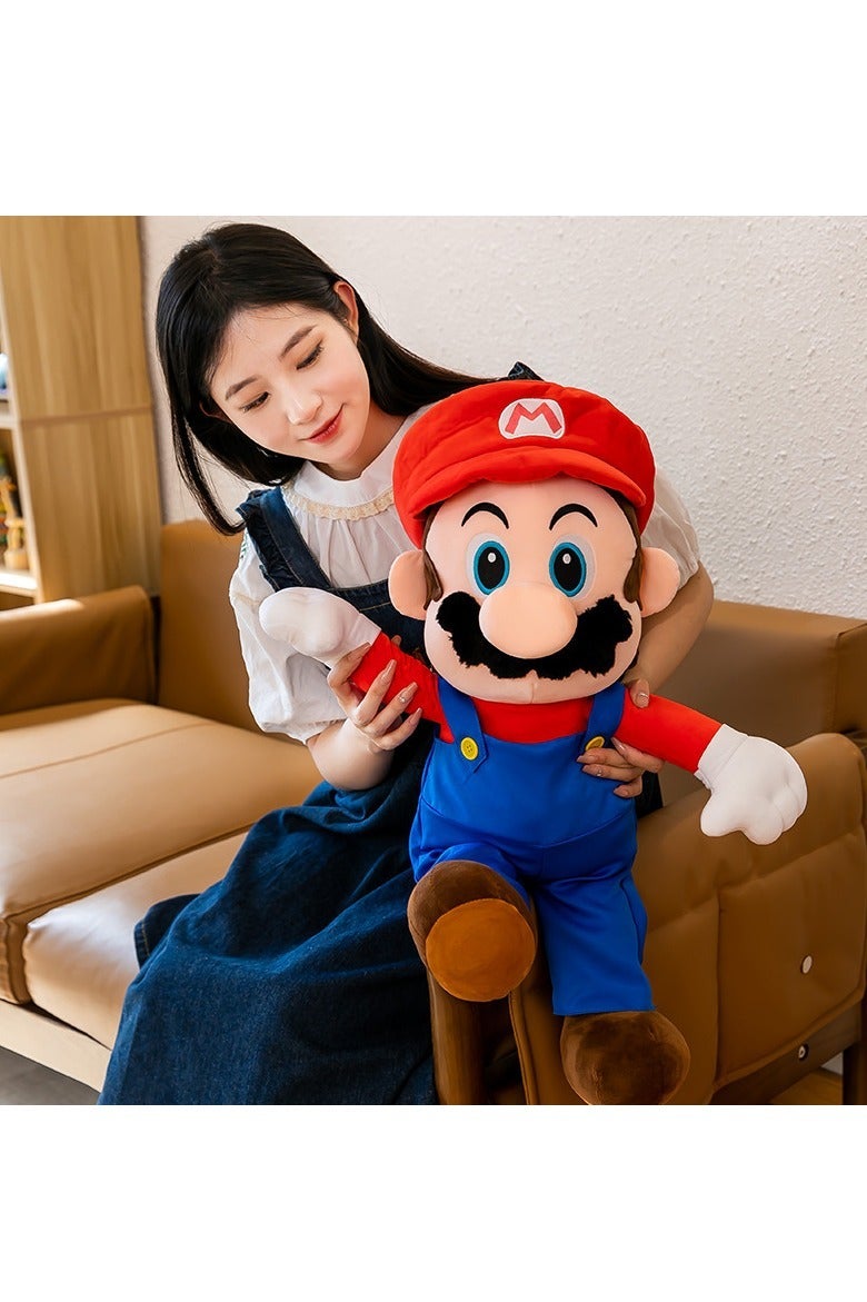 Nintendo Super Mario Plush Toys Mario Doll Holiday Eid Brithday Gifts for Children Ideal Soft and Huggable Cartoon Rag Dolls for Kids Good Cute Washable for Easy Cleaning Plush Toy 53cm - Image 4