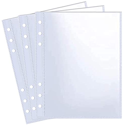 WITHYU 30 Pack 60 Pockets 5x7' Ultra-Clear Photocard Sleeves for 6 Ring A5 Binder, Double-Sided 1 Pocket Photo Pages, Top Loading Sheet Protector for Photos, Postcards, Seed Packets - Image 1