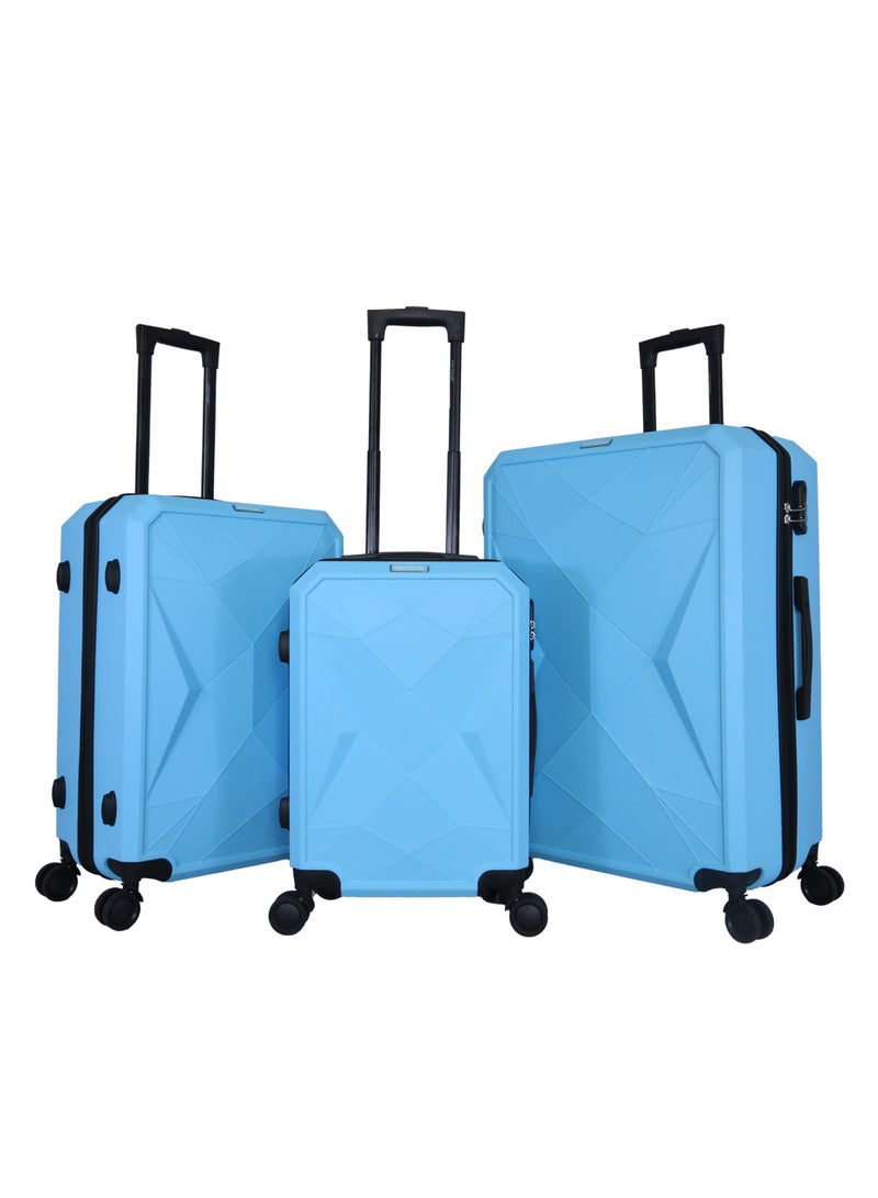 فيبتور طقم حقائب سفر 3 قطع ABS بعجلات مع نظام رقم قابل للقفل - Image 1