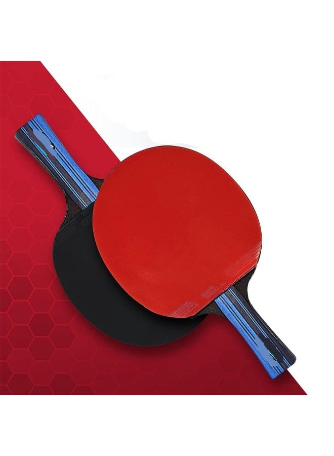 Soofam Ping Pong Paddle Set,Professional Table Tennis Racquets Set with 3 Ping Pong Balls and Case,All-in-One Portable Table Tennis Paddle Premium Rackets Play Anywhere Indoor/Outdoor Family Fun-Long - Image 5