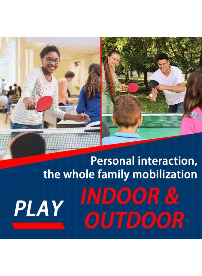 Soofam Ping Pong Paddle Set,Professional Table Tennis Racquets Set with 3 Ping Pong Balls and Case,All-in-One Portable Table Tennis Paddle Premium Rackets Play Anywhere Indoor/Outdoor Family Fun-Long - Image 2