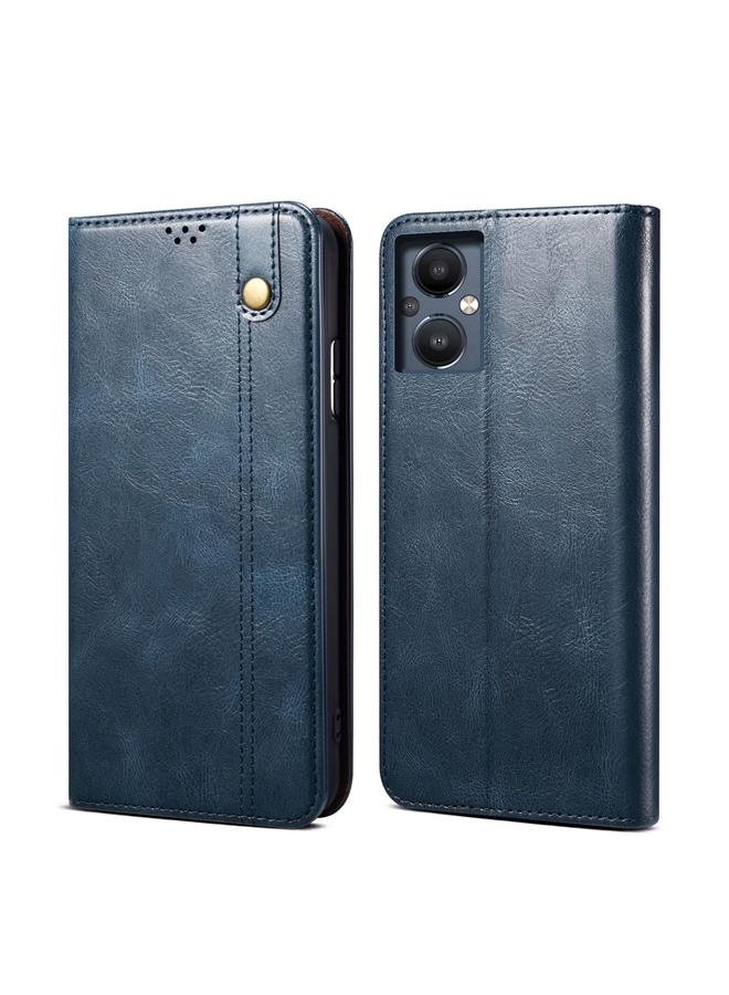 اس-توب جراب لهاتف OnePlus Nord N20 5G جراب هاتف جلدي من الشمع الزيتي بنمط حصان مجنون - Image 1