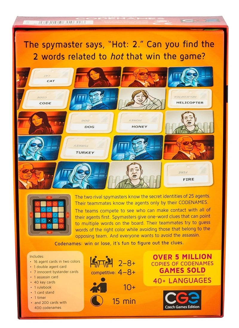 ARGT - Codenames Board Game – #1 Party Word Game for Families & Friends | Fun Social Deduction Game for 2-8+ Players | Ages 10+ | Fast-Paced, Strategy Game Night Favorite | Includes 265 Cards & More! - Image 1