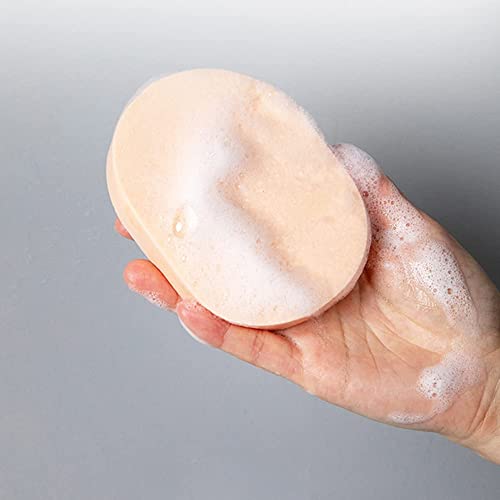 Maple 4 pack Facial Cleansing Sponge Puff Oval Makeup Removal Cleanning Washing Pad Powder Puff for Face Cleansing,Reusable Makeup Removal and Exfoliating Scub for Sensative Skin Imported - Image 5