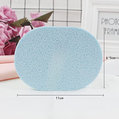 Maple 4 pack Facial Cleansing Sponge Puff Oval Makeup Removal Cleanning Washing Pad Powder Puff for Face Cleansing,Reusable Makeup Removal and Exfoliating Scub for Sensative Skin Imported - Image 2