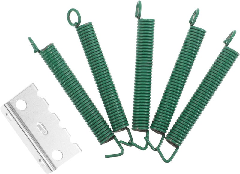 ABOOFAN Electric Guitar Tremolo Bridge Springs and Metal Saddle Plate Kit with Screws Stable Tuning Replacement Parts for Electric Guitar Bridge Components and Systems - Image 1