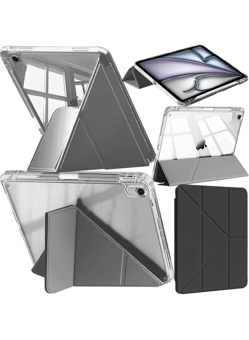 Rock Pow Hybrid Slim Case for iPad Mini 7 (A17 Pro) 2024 / iPad Mini 6 2021, [Built-in Pencil Holder] Shockproof Cover Clear Transparent Back Shell for iPad Mini 7th/6th Generation 8.3" - Image 1