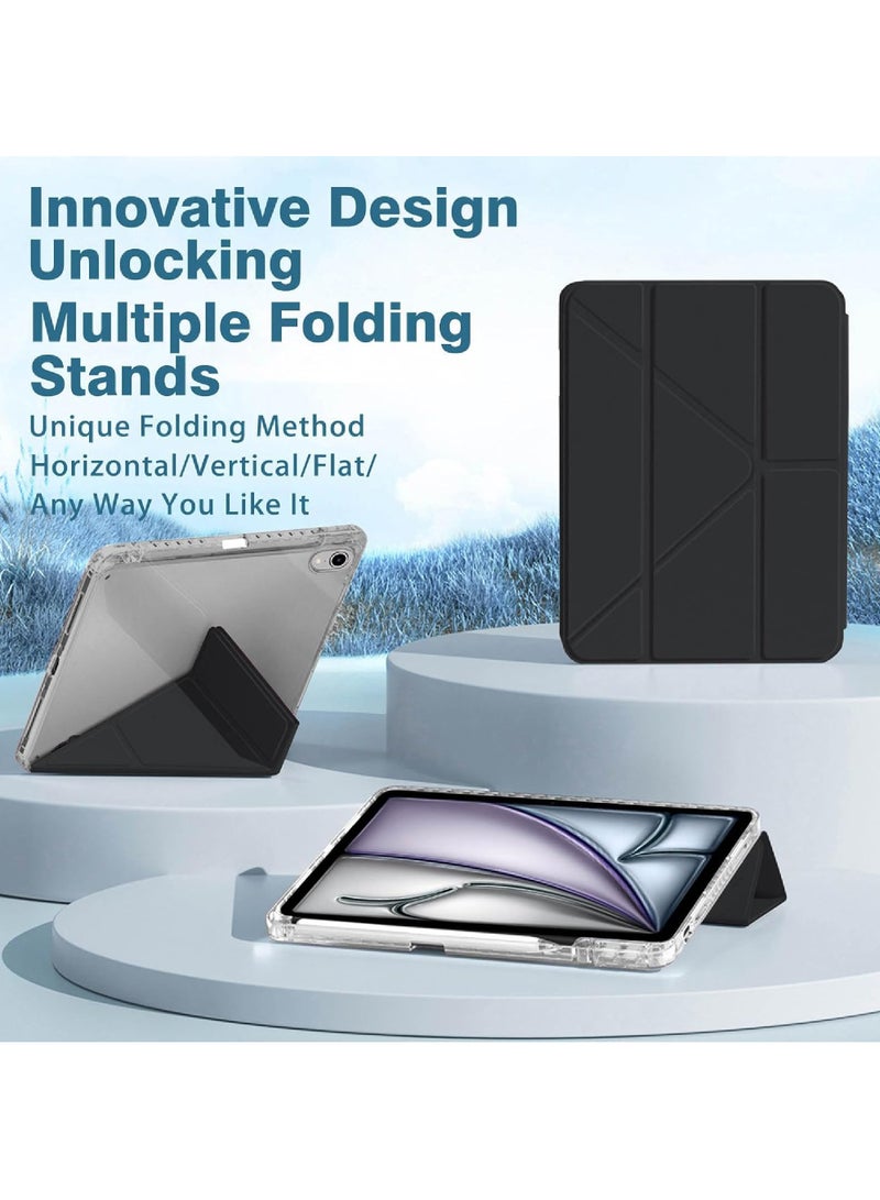 Rock Pow Hybrid Slim Case for iPad Mini 7 (A17 Pro) 2024 / iPad Mini 6 2021, [Built-in Pencil Holder] Shockproof Cover Clear Transparent Back Shell for iPad Mini 7th/6th Generation 8.3" - Image 3