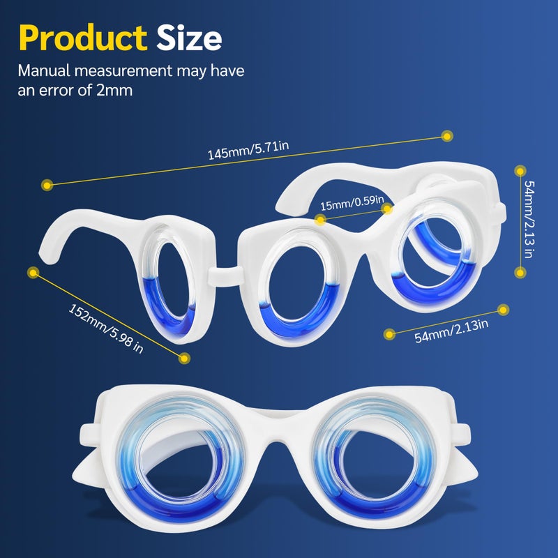 NEOISM Anti Motion Sickness Glasses, Car Sickness Glasses Relief Nausea & Dizziness, Portable Lensless Design for Car Sickness, Air Sickness, Sea Sickness, Road Trip Essentials, Black Pattern Bag - Image 4