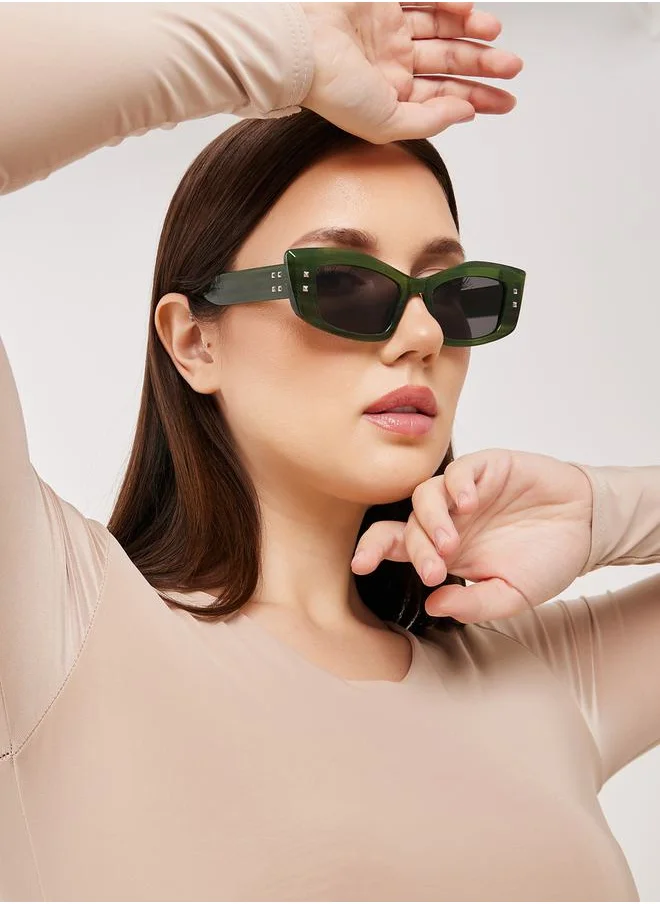 Styli Side Button Detail Sunglasses