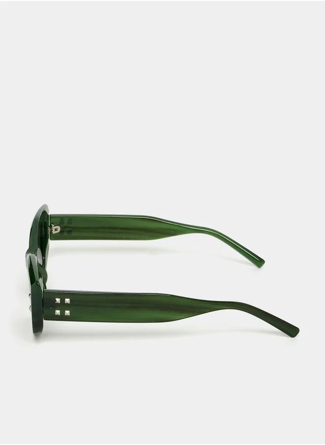 Styli Side Button Detail Sunglasses