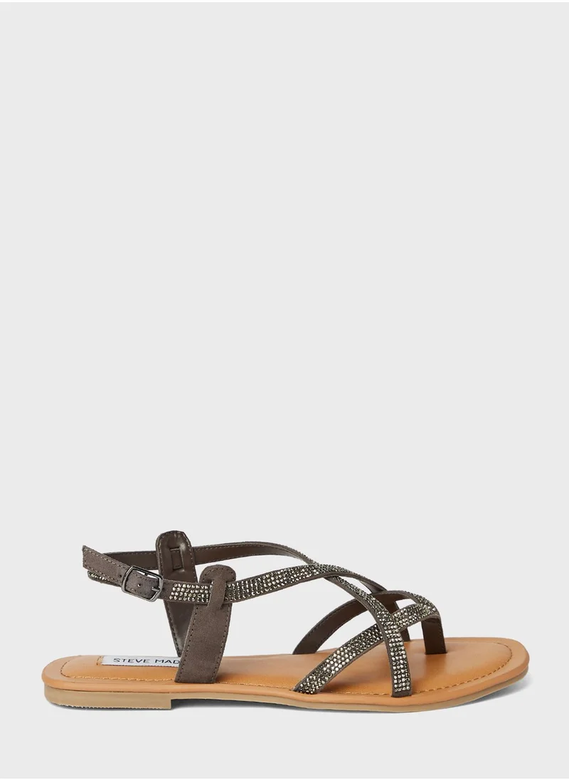 STEVE MADDEN Ayyla Embellished Flat Sandals