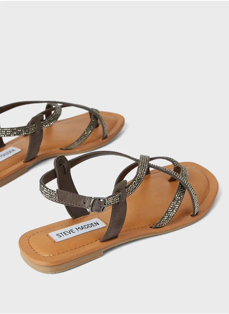 ستيف مادن Ayyla Embellished Flat Sandals