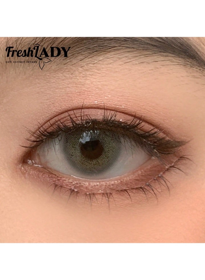 فريش ليدي عدسات لاصقة بمظهر جمالي لون  مالاكيت (أخضر فاخر) - عدسات تجميلية سنوية للمناسبات والهدايا - Image 3