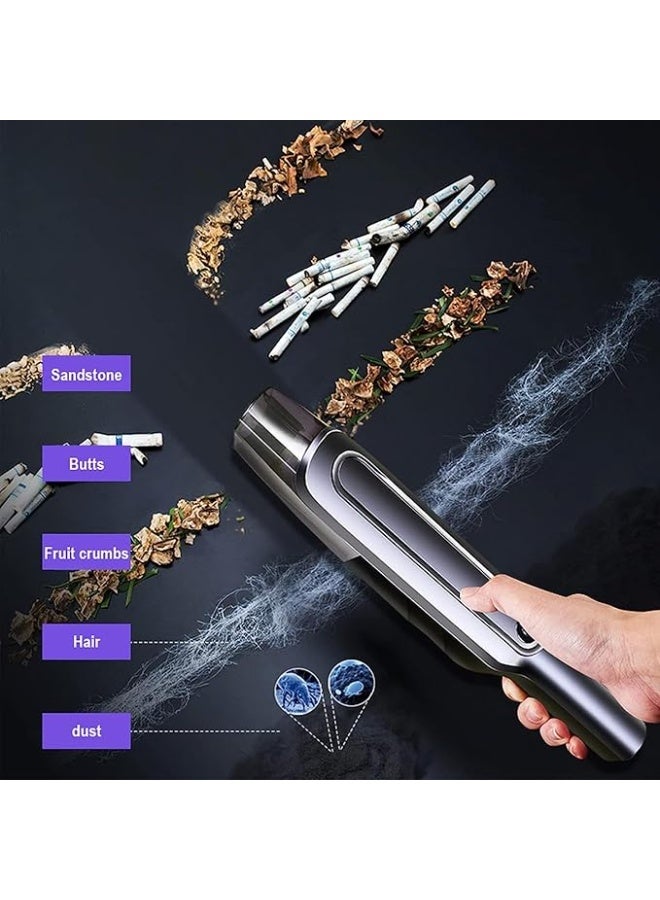 مكنسة كهربائية لاسلكية محمولة ببطارية قوية وخفيفة الوزن مع وقت تشغيل طويل ومنفذ USB للسيارة للمنزل والمطبخ وشعر الحيوانات الأليفة من دبليو اتش جيه سي  - Image 3