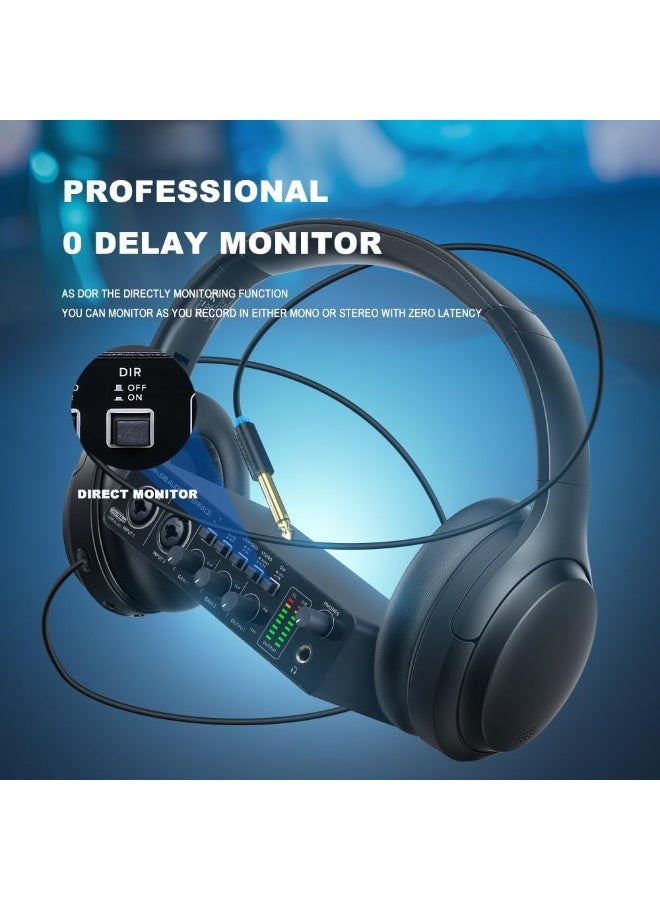 BOMGE U204 USB Audio Interface 32-Bit 192kHz 2x2 with Dual XLR Inputs and 48V Phantom Power - Image 5