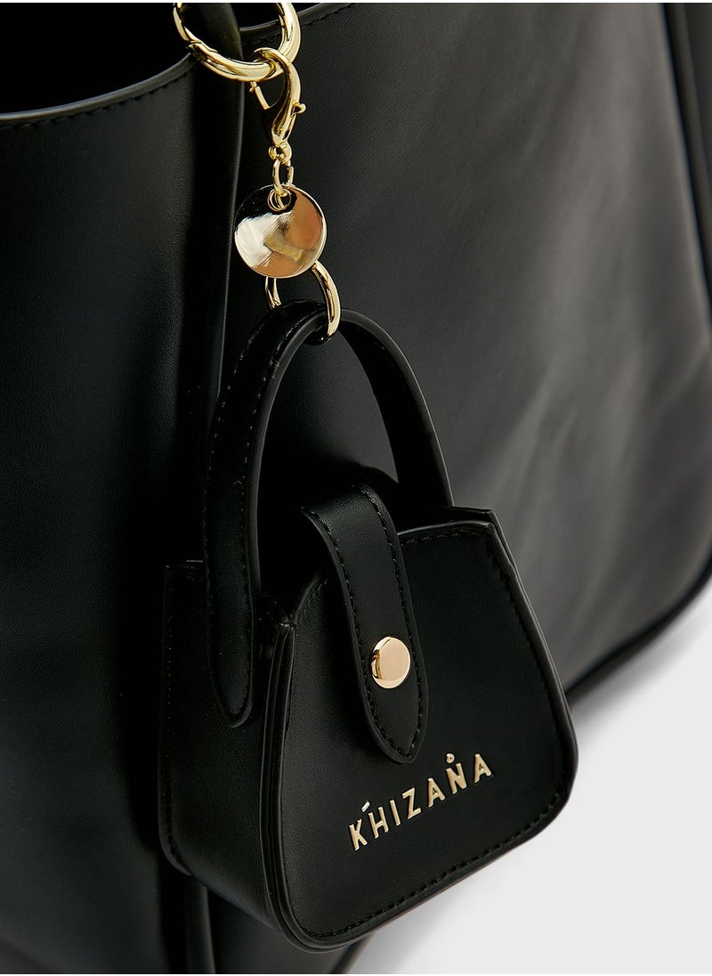 Khizana - Mini Pouch Detail Tote Bag - Image 1