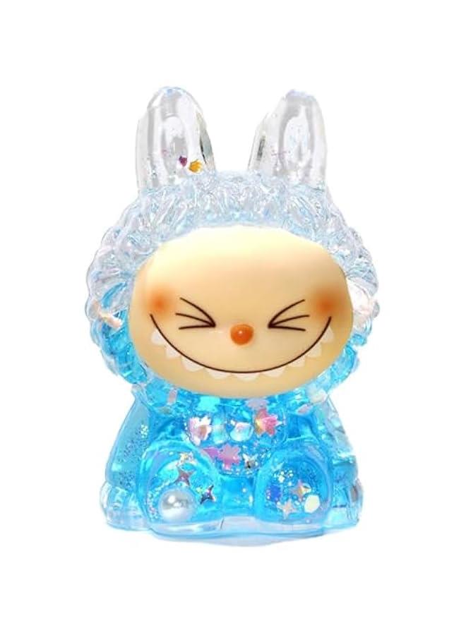 Resin Quicksand Ornament, Small Sheep Quicksand Bottle Desktop Ornament,Blue - Image 1