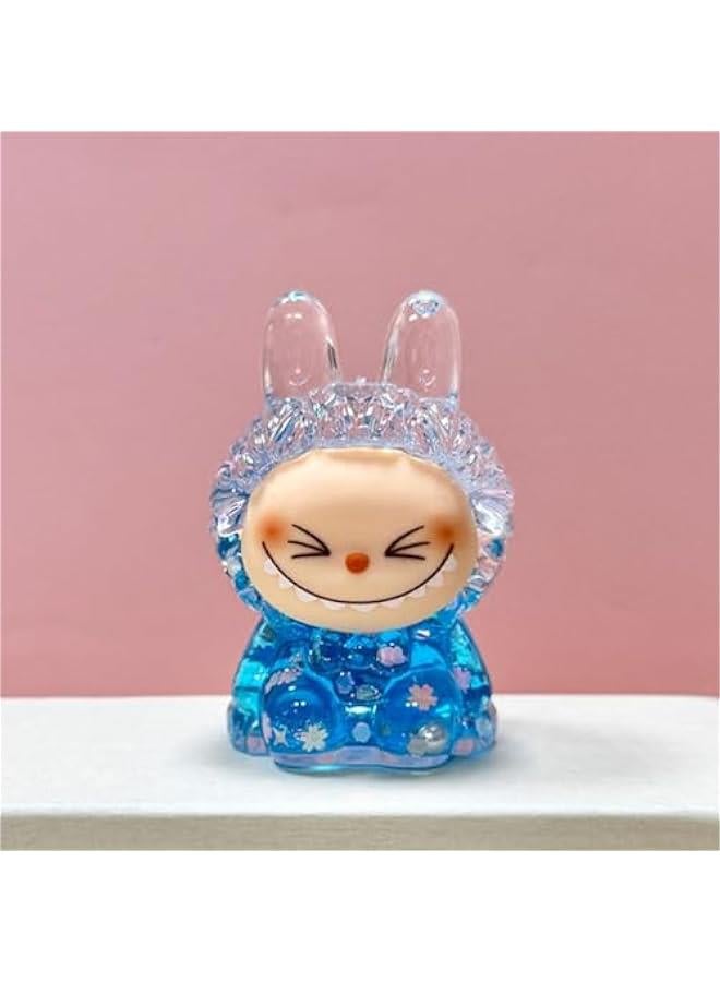 Resin Quicksand Ornament, Small Sheep Quicksand Bottle Desktop Ornament,Blue - Image 2