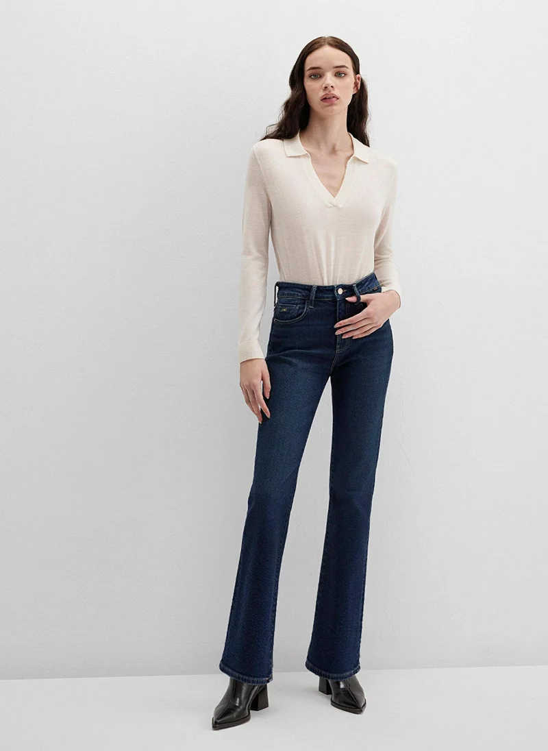 مافي Bliss Dark Brushed Gold Premium Jean Pants