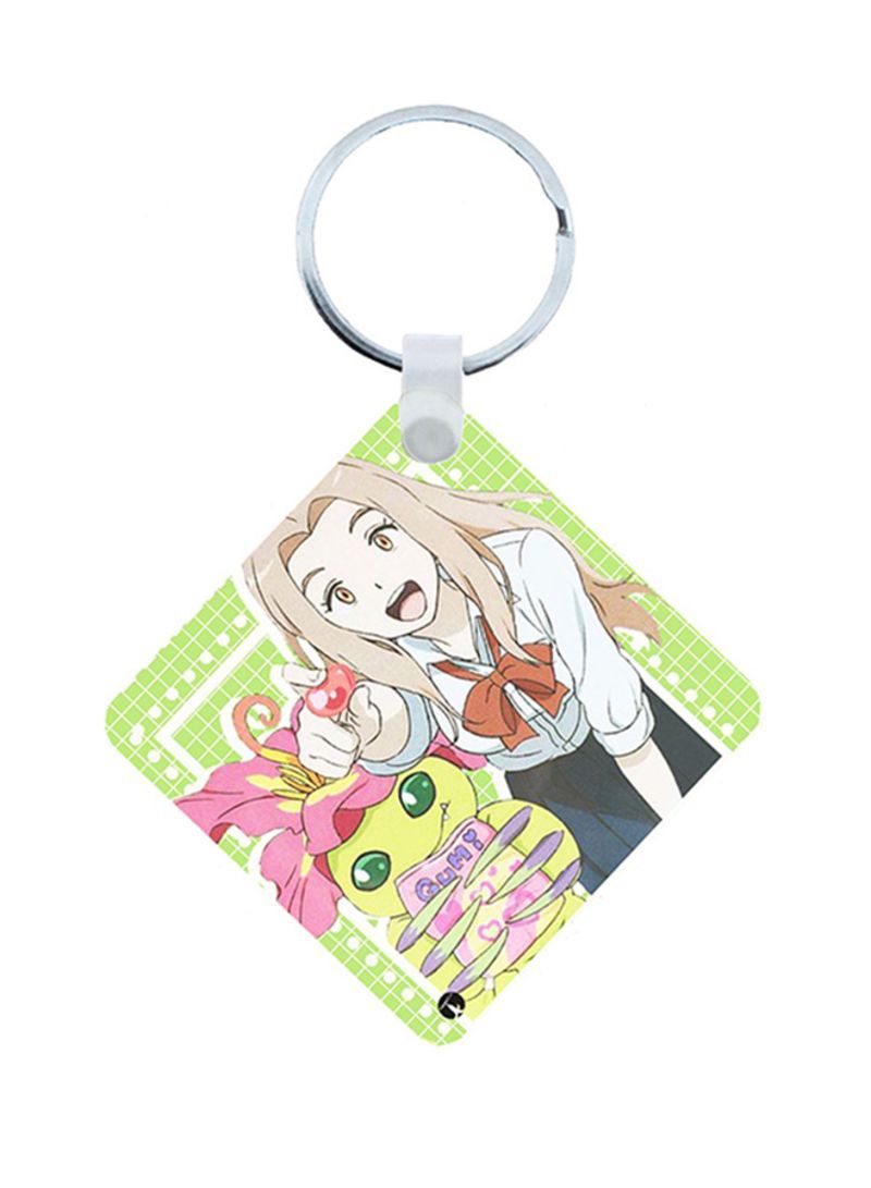 Digim0n Anime Wooden Keychain