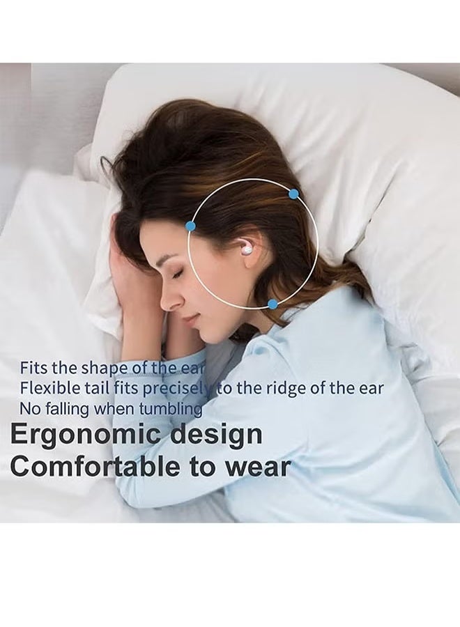 2-Pair Earplugs, Adult Earplugs, Silicone Noise Reducing Earplugs, Reusable Sleeping Earplugs with Replaceable Eartips and Storage Case. Suitable for Sleeping, Studying, Traveling, Work, Concerts, and Noisy Environments - Image 3