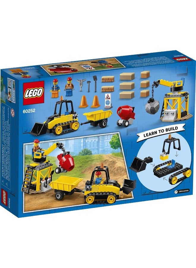 LEGO - LEGO City Construction Bulldozer 60252 Toy Construction Set, Cool Building Set for Kids, New 2020 (126 Pieces) - Image 1