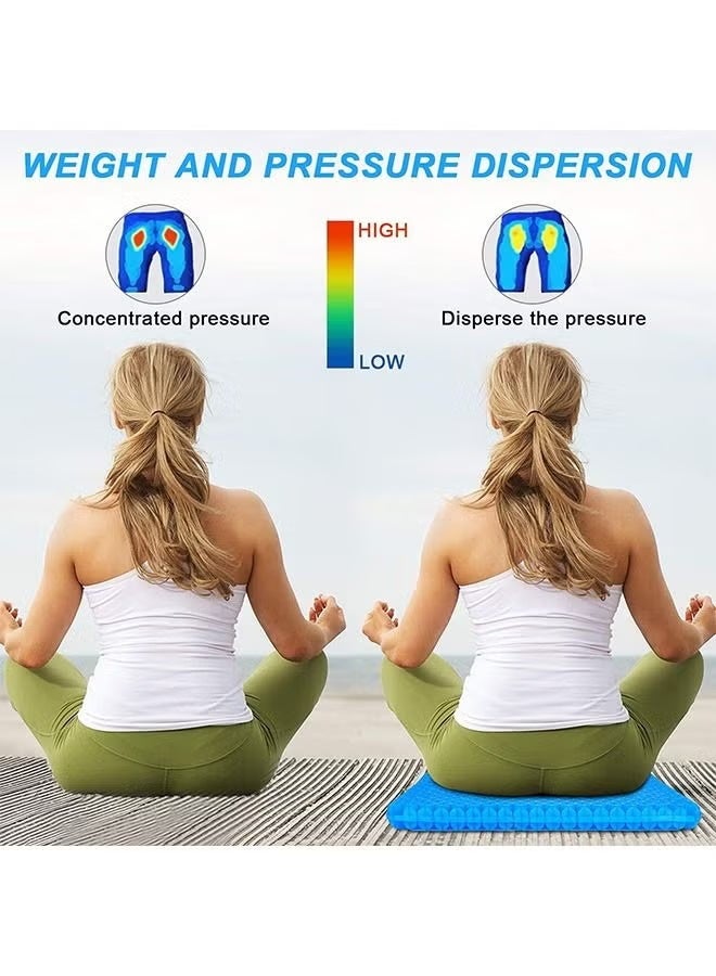 Gel Seat Cushion, Cooling Seat Cushion Thick Big Breathable Honeycomb Design, Absorbs Pressure Points Seat Cushion with Non-slip Cover Gel Cushion for Office Chair Home Car Seat Cushion for Wheelchair ﻿ - Image 4