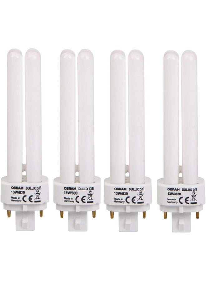 OSRAM Osram Home Decorative and Durable 13 Watts 4 Pin Day Light CFL Bulb (Pack of 4) - Warm White - Image 2